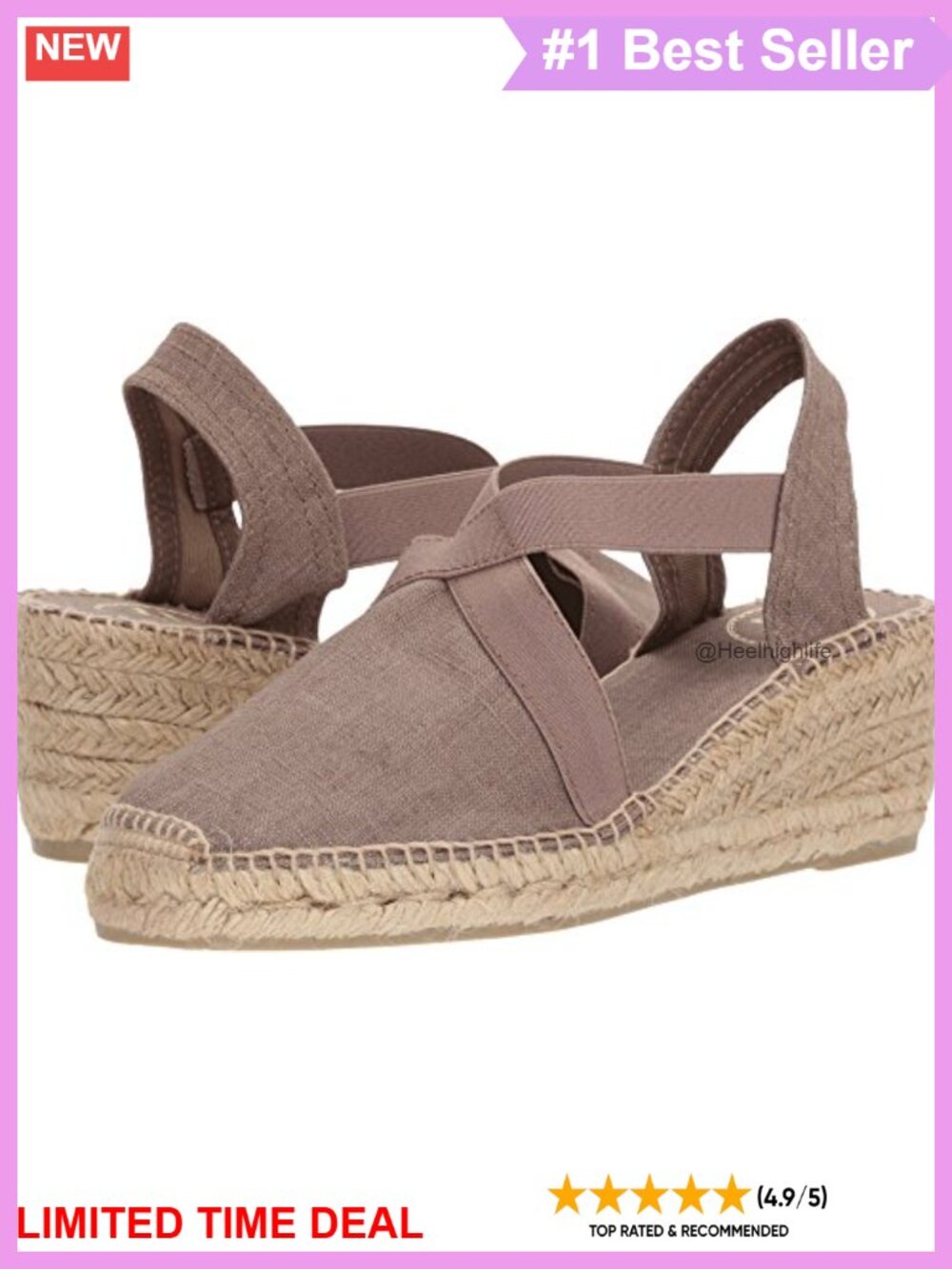 Toni Pons TER Medium Wedge Vegan Espadrilles Slip-On Women's